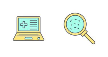 Laptop and Analytics Icon vector