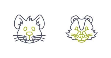 Mouse and Skunk Icon vector