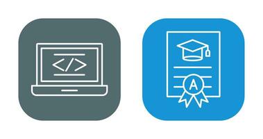 Coding and Report Card Icon vector