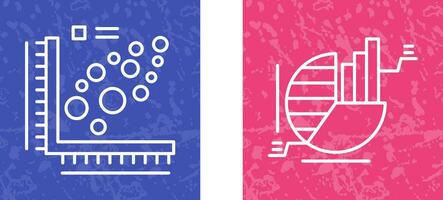 Plot and Pie Chart Icon vector