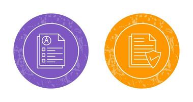 Exam and Valid Document Icon vector