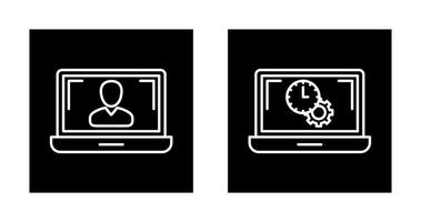 Flex Time and Online Lesson Icon vector