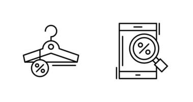 Hanger and Magnifying Glass Icon vector