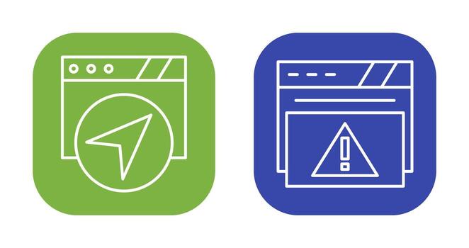 Navigation and Alert Icon vector