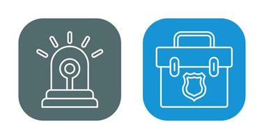 Siren and Suitcase Icon vector