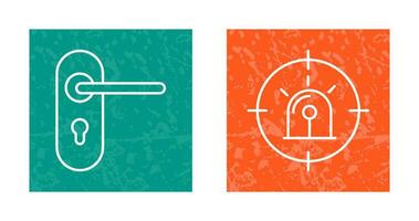 Alert and Door Lock Icon vector