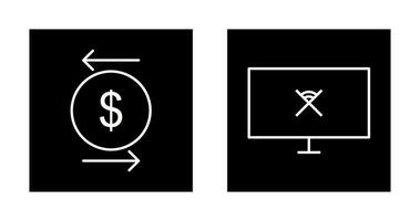 transacción y desconectado red icono vector