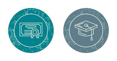 Diploma and Cap Icon vector