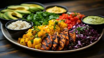 Colorful array of diabetic friendly meals prepared for Diabetes Awareness Month photo