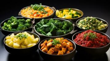 Colorful array of diabetic friendly meals prepared for Diabetes Awareness Month photo