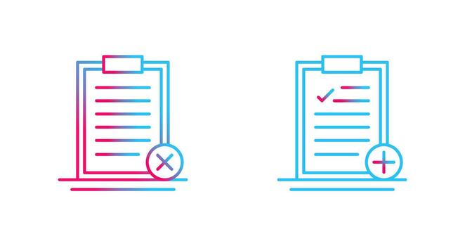 Rejected and Add Icon vector