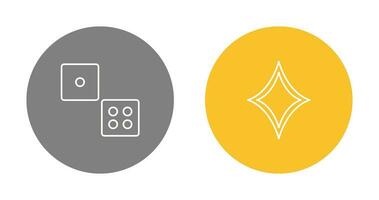 dice and diamond and  Icon vector