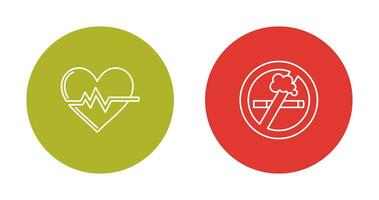 Health and No Smoking Icon vector