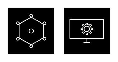 nodes and network setting  Icon vector