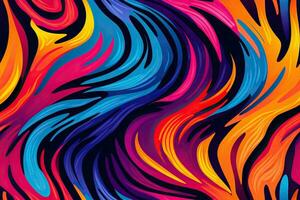 Zebra rainbow abstract pattern. Colorful stripes, bright background. Generated by artificial intelligence photo
