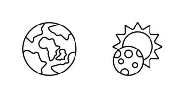 earth and eclipse Icon vector