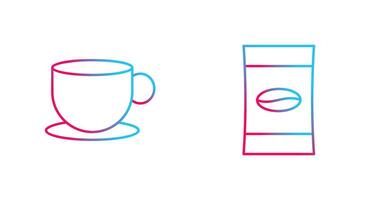 tea and coffee packet Icon vector