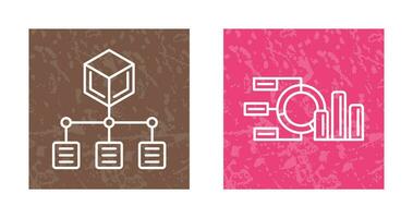 Pie Chart and distribution Icon vector