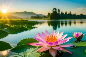 the lotus flower is a symbol of enlightenment and the power of the mind. AI-Generated photo