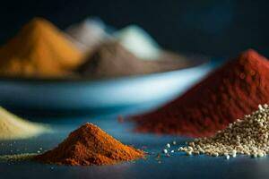 a variety of spices and spices. AI-Generated photo