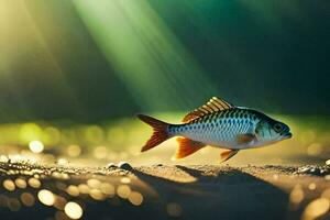 photo wallpaper the sky, fish, the sun, light, the sea, the sea, the. AI-Generated