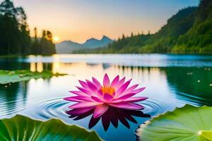 the lotus flower is a symbol of enlightenment and the power of the mind. AI-Generated photo