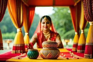 indian wedding decor ideas. AI-Generated photo