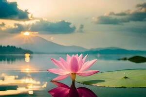 the lotus flower is a symbol of peace and harmony. AI-Generated photo