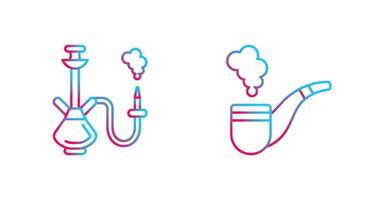 Hookah and Smoke Pipe Icon vector