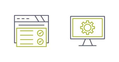 Web Browser and Monitor Screen Icon vector