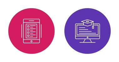 Online Test and Online Learning Icon vector