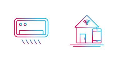 Air Conditioner and Home Automation Icon vector