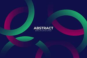 Abstract purple and green circles overlapping on dark blue background vector