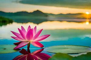 the lotus flower is a symbol of enlightenment and peace. AI-Generated photo