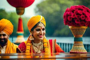 indian wedding in london. AI-Generated photo