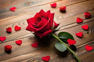 the rose is the symbol of love and romance. AI-Generated photo