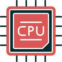 icono de vector de cpu