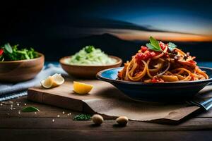 the best pasta dishes in the world. AI-Generated photo