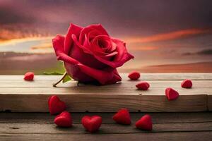 the rose is the symbol of love and romance. AI-Generated photo