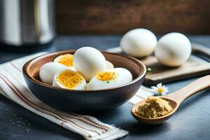 how to make hard boiled eggs in the microwave. AI-Generated photo