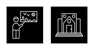 Museum Building and Art Icon vector