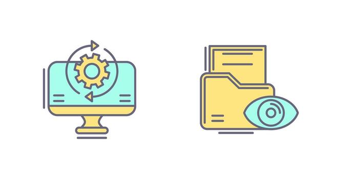 Synchronization and Data Visualization Icon vector