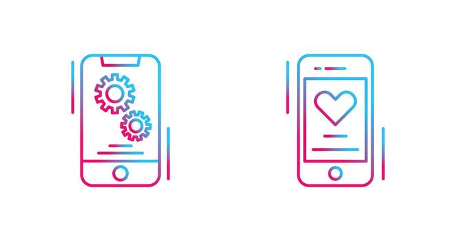 Setting and Favourite Icon vector