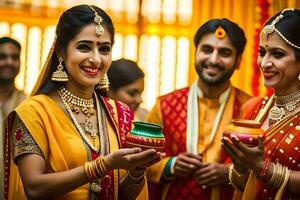 indian wedding traditions and customs. AI-Generated photo