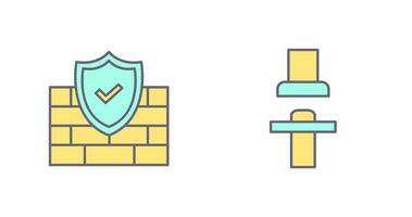 Firewall and Seat  Icon vector