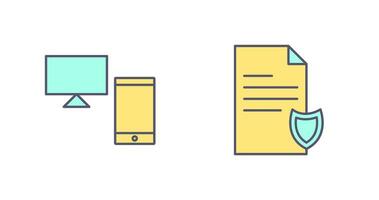 devices and private document  Icon vector