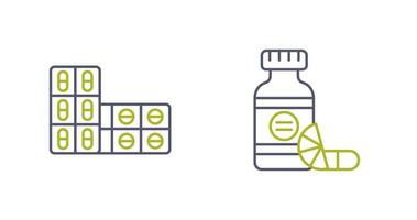 Aspirin and Vitamins Icon vector