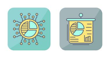 Pie Chart and Presentation Icon vector