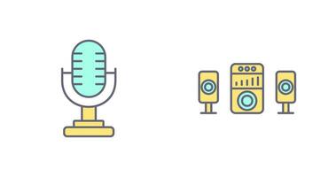 Microphone and Sound System Icon vector