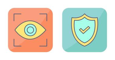 Eye Scan and security Icon vector